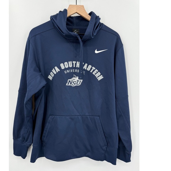 Nova Southeastern University Sharks Sweater Mens Large NSU Hoodie Nike College - Picture 1 of 8